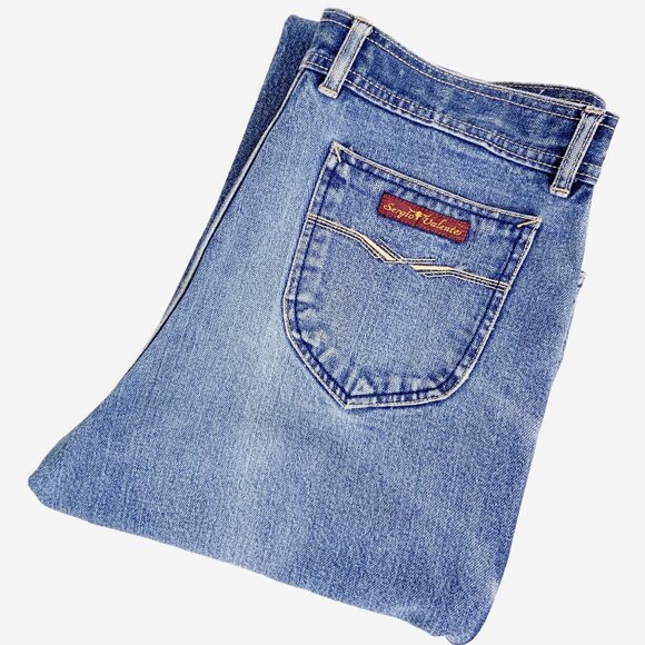 Vintage SERGIO VALENTE Jeans / Made in Hong Kong / 34 inch waist / size Medium - Picture 2 of 13